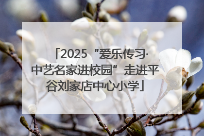2025“爱乐传习·中艺名家进校园”走进平谷刘家店中心小学