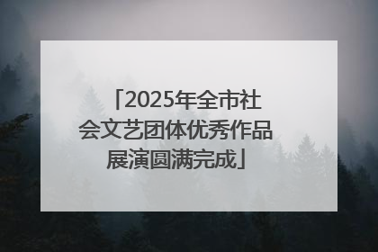 2025年全市社会文艺团体优秀作品展演圆满完成