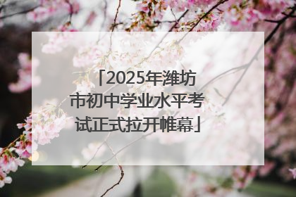 2025年潍坊市初中学业水平考试正式拉开帷幕