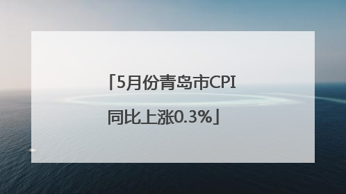 5月份青岛市CPI同比上涨0.3%