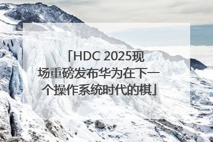 HDC 2025现场重磅发布华为在下一个操作系统时代的棋