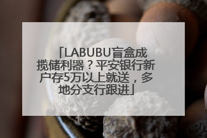 LABUBU盲盒成揽储利器？平安银行新户存5万以上就送，多地分支行跟进